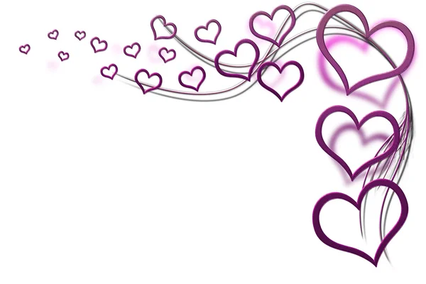 Multitude de petits coeurs enchainés, violets